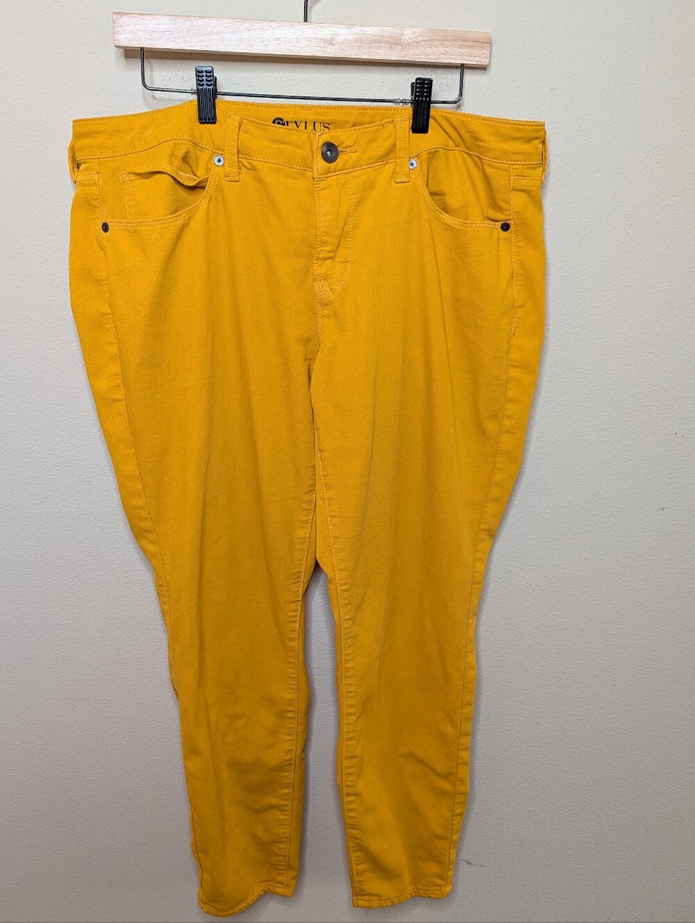 Stylus Skinny Jeans Size 31/12 Mustard Yellow Colored Denim Ankle Stretch